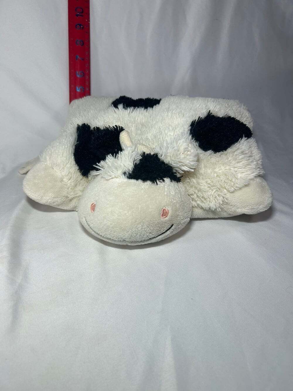 Pillow Pets Small Black White Cow Washable Stuffed Animal Plush Toy 2010